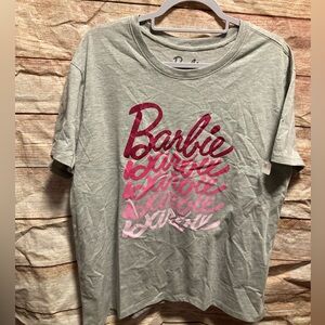 Barbie tshirt with pink glitter-NEW-Ladies Large